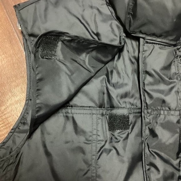 Joe's Jeans Black Puffer Vest, Sleeveless Jacket Plaid Lined Snap Button Utility - Picture 8 of 10